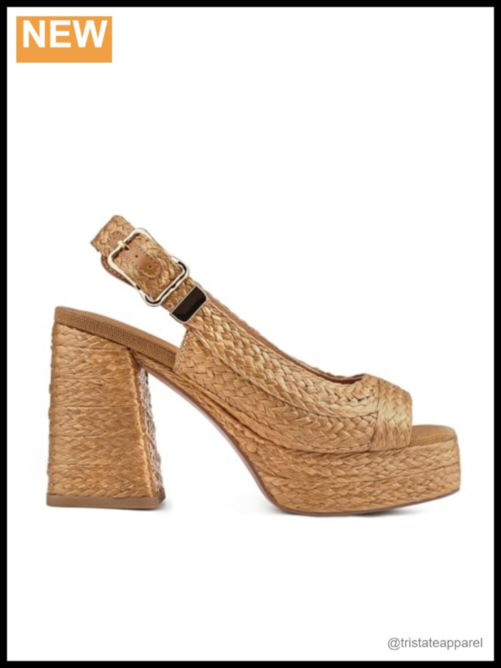 Women's Retro Woven Platform Sandals Chunky Block Heel Slingback Peep Toe